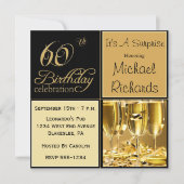 Invitations à la fête du 60e anniversaire de surpr (Devant)