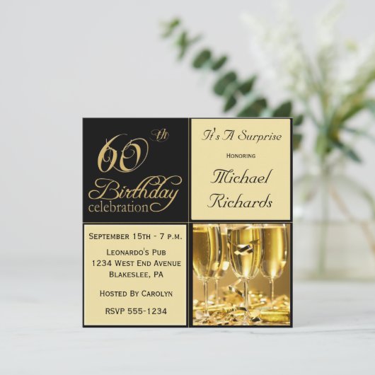 Invitations à la fête du 60e anniversaire de surpr (Debout devant)