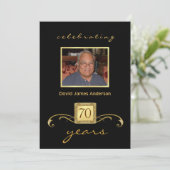 Invitations à la fête du 70e anniversaire - Formel (Debout devant)