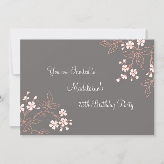 Invitations à la fête du 75e anniversaire de la fl (Devant)