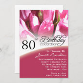 Invitations à la fête du 80e anniversaire (Devant / Derrière)