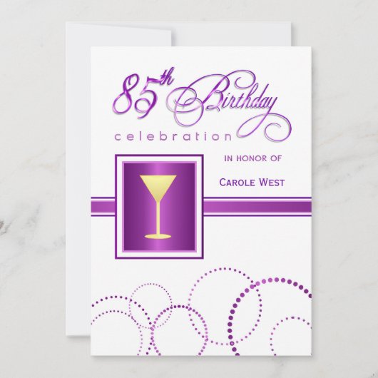 Invitations à la fête du 85e anniversaire - avec M (Devant)