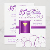 Invitations à la fête du 85e anniversaire - avec M (Devant / Derrière)