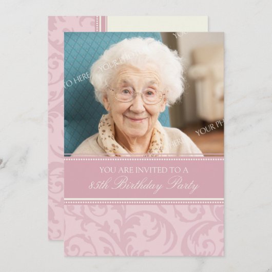 Invitations à la fête du 85e anniversaire de la fl (Devant / Derrière)