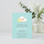 Invitations à la fête du Baby shower bleu petit ag (Debout devant)