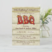 Invitations à la fête du barbecue d'anniversaire (Debout devant)