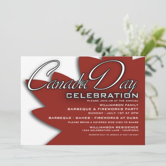Invitations à la fête du Canada (Debout devant)