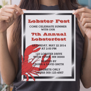 Invitations à la fête du homard ou à la boule