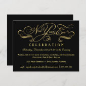 Invitations à la fête du Nouvel An (Devant / Derrière)
