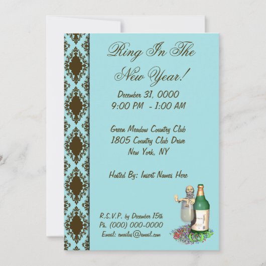 Invitations à la fête du Nouvel An (Devant)