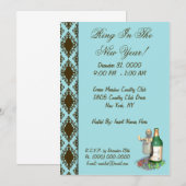 Invitations à la fête du Nouvel An (Devant / Derrière)