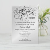 Invitations à la fête du Nouvel An - Argent (Debout devant)