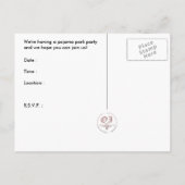 invitations à la fête du parc du pyjama : litholoo (Dos)