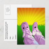 invitations à la fête du parc du pyjama : sunburst (Devant / Derrière)