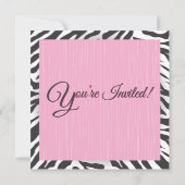 Invitations à la Fête du Patinage de glace Zebra (Dos)