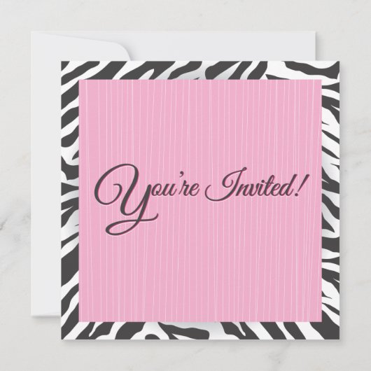 Invitations à la Fête du Patinage de glace Zebra (Dos)