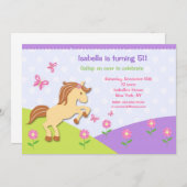 Invitations à la fête du Pony Horse (Devant / Derrière)