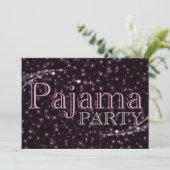 invitations à la fête du pyjama : étoile (Debout devant)