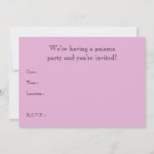 invitations à la fête du pyjama : étoile (Dos)
