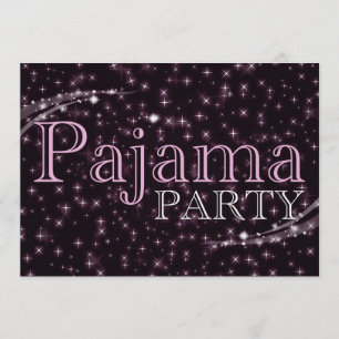 invitations à la fête du pyjama : étoile