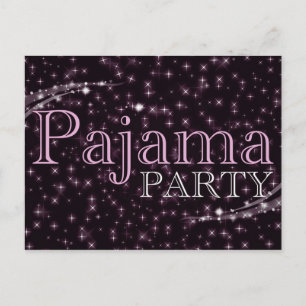 invitations à la fête du pyjama : starshine