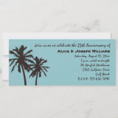 Invitations à la fête du rétro Beach Anniversaire (Dos)