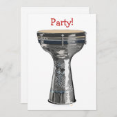 Invitations à la fête du tambour de Doumbek Darbuk (Devant / Derrière)