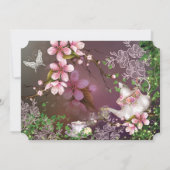 Invitations à la fête du thé Cerry Blossom (Dos)