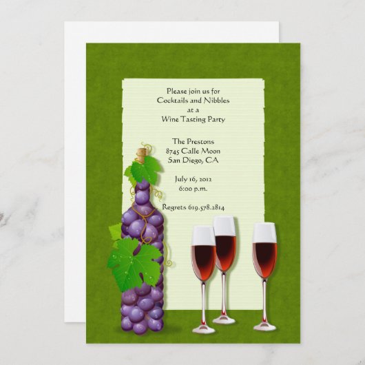 Invitations à la fête du vin (Devant / Derrière)