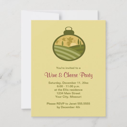 Invitations à la Fête du Vin et du Fromage (Devant)