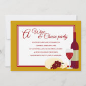 Invitations à la fête du vin et du fromage (Devant)
