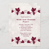 Invitations à la fête du vin et du fromage (Devant / Derrière)