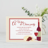 Invitations à la fête du vin et du fromage (Debout devant)
