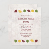 Invitations à la fête du vin et du fromage de auto (Devant / Derrière)