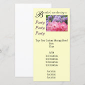 Invitations à la fête "Nom" ont une partie (Devant / Derrière)