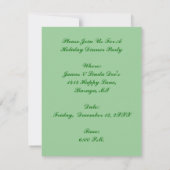 INVITATIONS À LA FÊTE ROUGE DE BOUQUET EN POINSETT (Dos)