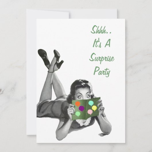 Invitations à la Fun Retro Surprise Party (Devant)