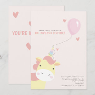 Invitations à la licorne pour Anniversaire magique