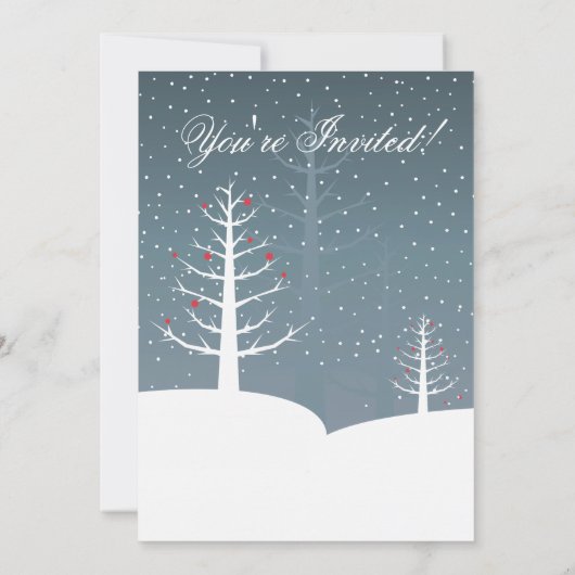 Invitations à la Maison ouverte de Noël Retro (Dos)