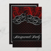 Invitations à la mascarade de masques de masque ro (Devant / Derrière)