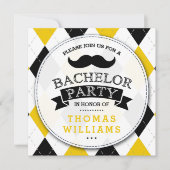 Invitations à la Mustache branchée du Bachelor Par (Devant)