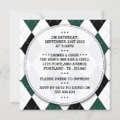 Invitations à la Mustache branchée du Bachelor Par (Dos)