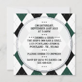 Invitations à la Mustache branchée du Bachelor Par (Dos)