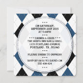 Invitations à la Mustache branchée du Bachelor Par (Dos)