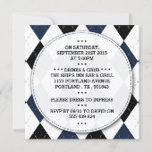 Invitations à la Mustache branchée du Bachelor Par (Dos)