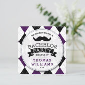 Invitations à la Mustache branchée du Bachelor Par (Debout devant)