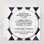 Invitations à la Mustache branchée du Bachelor Par (Dos)