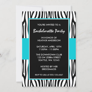 Invitations à la partie de bachelorette Turquoise 