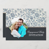 invitations à la partie de fiançailles avec photo (Devant / Derrière)