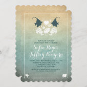 invitations à la partie d'engagement sur la plage (Devant / Derrière)